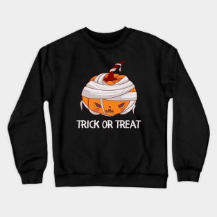 Trick or treat angry pumpkin Crewneck Sweatshirt